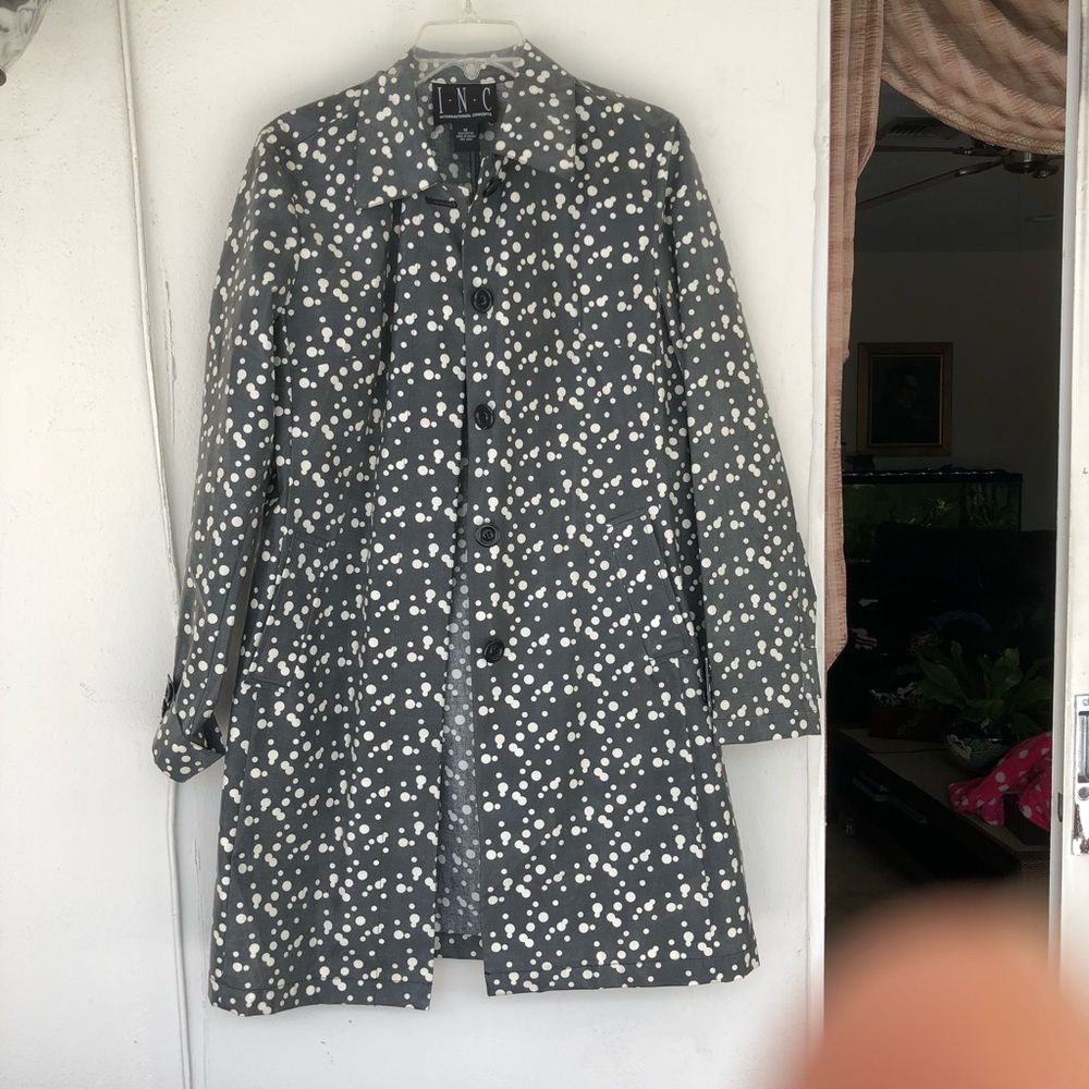 INC Coceprs Polka dotted raincoat